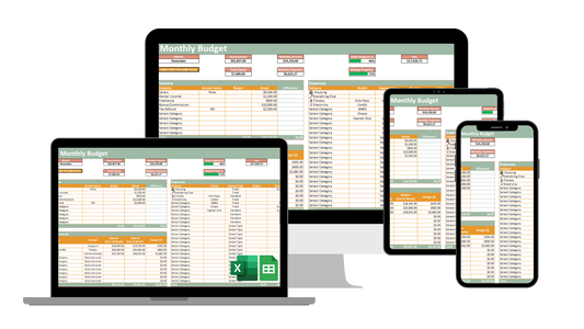 Monthly Budget Template (Excel & Google Sheets)